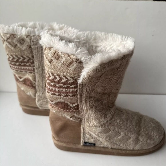 Muk Luks Shoes Womens Muk Luks Clementine Boots Brown Cable